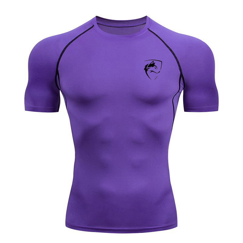 Men?s Compression Running T-Shirt Quick Dry Slim Fit Short Sleeve Gym Sportswear