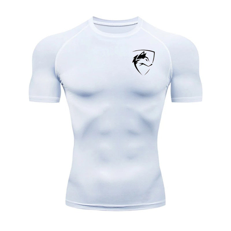 Men?s Compression Running T-Shirt Quick Dry Slim Fit Short Sleeve Gym Sportswear