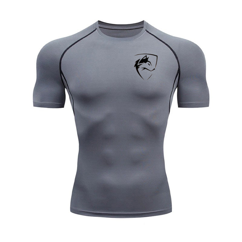 Men?s Compression Running T-Shirt Quick Dry Slim Fit Short Sleeve Gym Sportswear