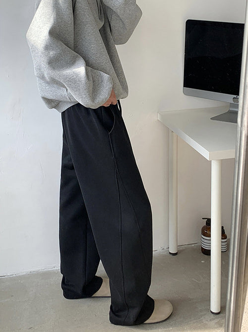 Men's Heavyweight Straight Leg Carpenter Pants Casual Loose Drawstring Trousers